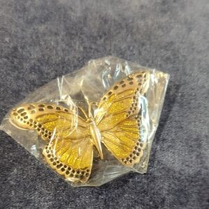 NWT Gold and Yellow Butterfly Brooch